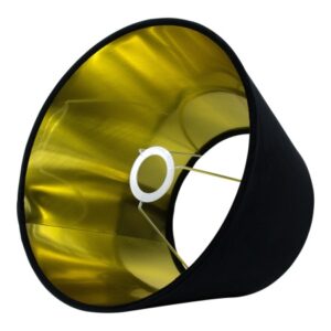 Lámpaernyő bársony fekete 30 cm2