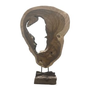 Teakfa dekoráció állványon