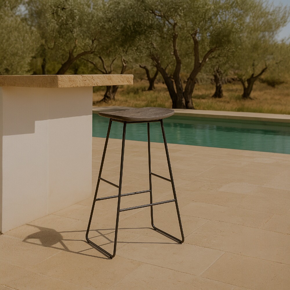 teak fekete bárszék-Photoroom