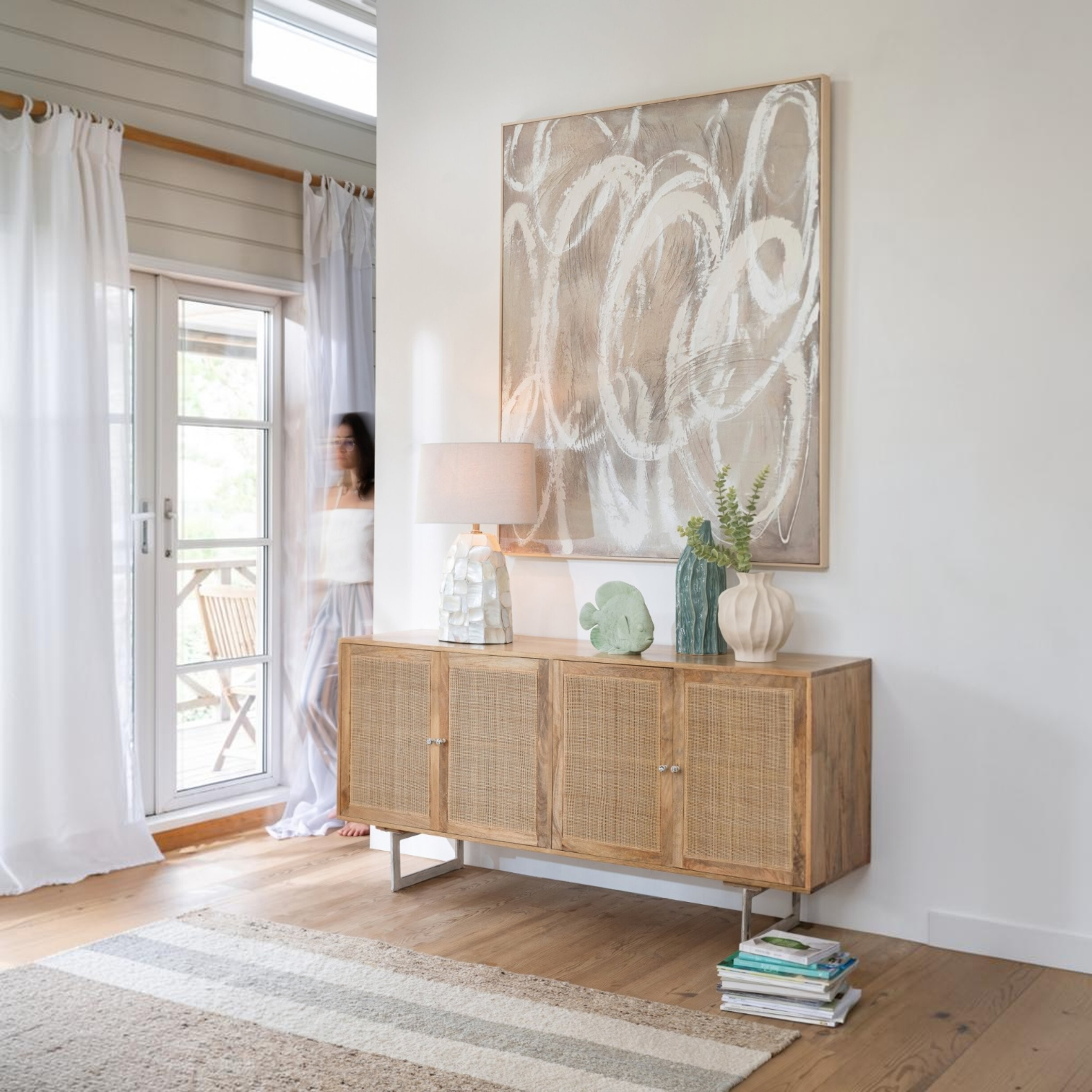 Solana mangófa–rattan komód 11